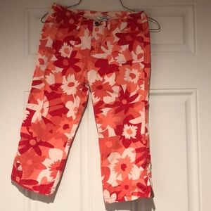 Abercrombie girls floral capris